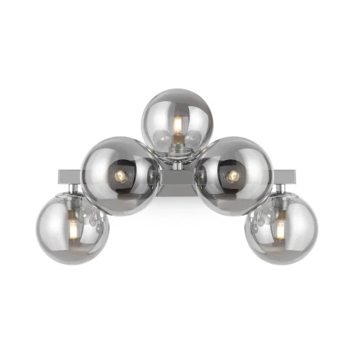 Бра Dallas MOD547WL-05CH Maytoni прозрачный серый на 5 ламп, основание хром в стиле современный 