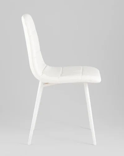 Стул Одди экокожа белый белые ножки УТ000039991 Stool Group, белый/экокожа, ножки/металл/белый, размеры - *840**** фото 3