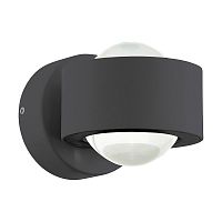 Настенный светильник LED Treviolo 98746 Eglo уличный IP44 чёрный 2 лампы, плафон чёрный в стиле хай-тек современный LED