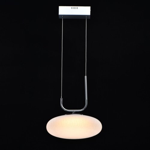 Светильник подвесной LED с пультом Ауксис 722010601 DeMarkt белый 1 лампа, основание серебряное в стиле хай-тек с пультом фото 2