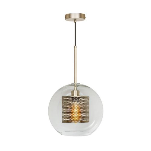 Светильник подвесной LOFT2567-C LOFT IT никель прозрачный 1 лампа, основание никель в стиле современный лофт шар