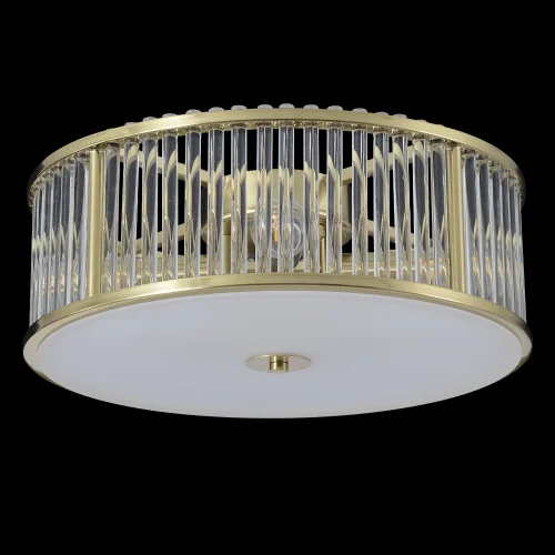 Светильник потолочный AVENUE PL4 BRASS Crystal Lux прозрачный на 4 лампы, основание латунь в стиле классический современный фото 4