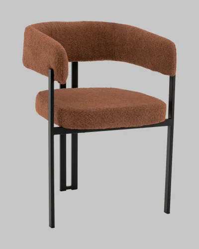 Стул Серенидат букле терракотовый УТ000041350 Stool Group, терракотовый/букле, ножки/металл/чёрный, размеры - *****