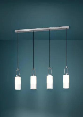 Светильник подвесной Majana 390129 Eglo белый на 4 лампы, основание хром в стиле современный фото 2