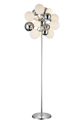 Торшер Galaksida LDF 8565-10 Lumina Deco белый хром на 10 ламп, основание хром в стиле современный 