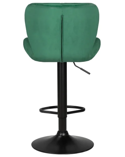 Стул барный 5022_BlackBase-LM BARNY BLACK, цвет сиденья зеленый велюр (MJ9-88), цвет основания черный Dobrin, зелёный/велюр, ножки//чёрный, размеры - 890*1100***460*540 фото 5