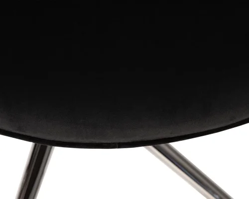 Кресло офисное 9518-LM DORA, цвет сиденья черный (1922-21), цвет основания хромированная сталь Dobrin, чёрный/велюр, ножки/металл/хром, размеры - 840*990***600*600 фото 7