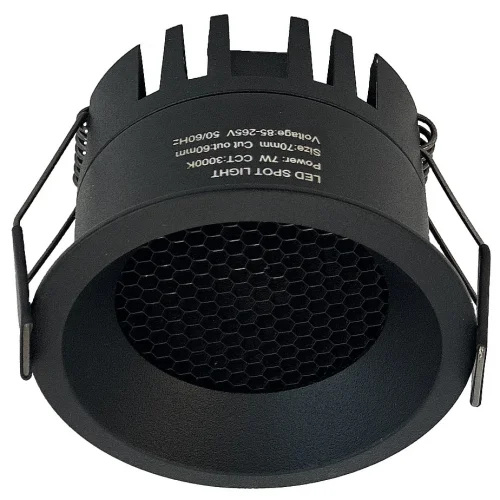 Светильник точечный LED Dorsum WTD.O02.600.V0.12 Wertmark чёрный на 1 лампу, основание чёрное в стиле хай-тек современный круглый
