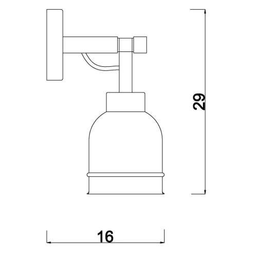 Бра ARGUS WALL 167717-26 ImperiumLoft янтарный на 1 лампу, основание коричневое в стиле современный скандинавский фото 3