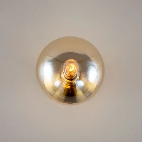 Светильник потолочный Томми CL102513 Citilux янтарный 1 лампа, основание бронзовое в стиле модерн шар фото 6