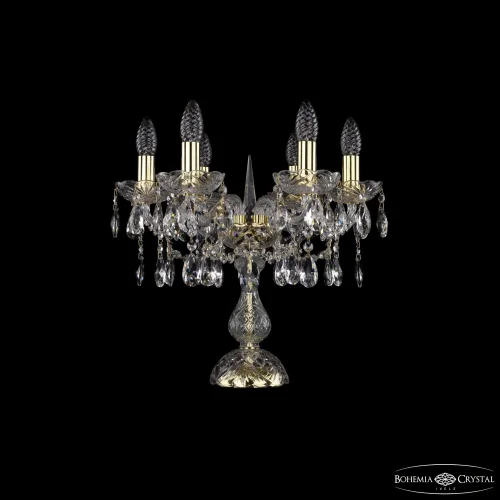 Настольная лампа 1413L/6/141-39 G Bohemia Ivele Crystal без плафона 6 ламп, основание золотое металл хрусталь в стиле классический sp