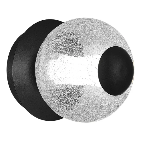 Бра LED Peek SL6120.401.01 ST-Luce прозрачный на 1 лампу, основание чёрное в стиле минимализм 
