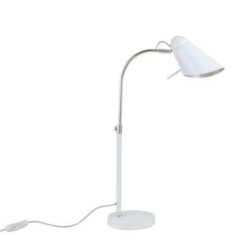 Настольная лампа Lovato 2667-1T Favourite белая 1 лампа, основание серебряное металл в стиле современный  фото 2