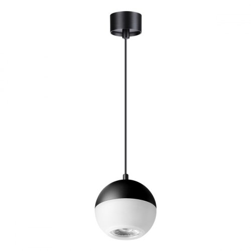 Светильник подвесной Garn 370808 Novotech белый 1 лампа, основание чёрное в стиле современный 