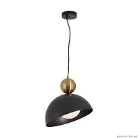 Светильник подвесной Bowl FR5439PL-01B Freya чёрный 1 лампа, основание чёрное в стиле современный арт-деко 