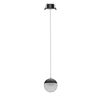 Светильник подвесной LED встраиваемый Kilda 8436 Mantra чёрный 1 лампа, основание чёрное в стиле современный хай-тек встраиваемый