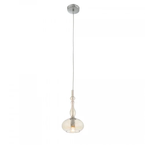Светильник подвесной Biorno SL364.113.01 ST-Luce янтарный на 1 лампу, основание хром в стиле современный 