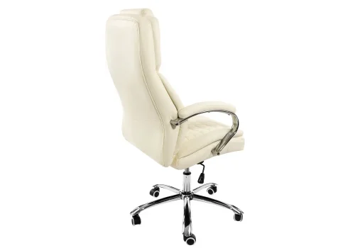 Компьютерное кресло Herd cream 1866 Woodville, бежевый/искусственная кожа, ножки/металл/хром, размеры - *1430***690*770 фото 4