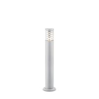 Парковый светильник TRONCO PT1 H80 BIANCO Ideal Lux уличный IP44 белый 1 лампа, плафон прозрачный в стиле современный E27