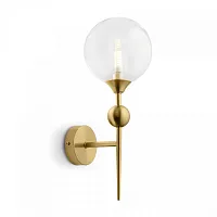 Бра Maddison FR5115WL-01BZ Freya прозрачный 1 лампа, основание бронзовое золотое в стиле современный 