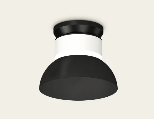 Светильник накладной XS8101051 Ambrella light чёрный 1 лампа, основание белое чёрное в стиле современный хай-тек круглый фото 3