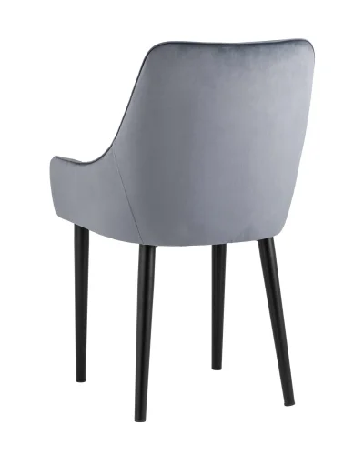 Стул Джоан велюр серый УТ000025416 Stool Group, серый/велюр, ножки/металл/чёрный, размеры - ****530*610 фото 5