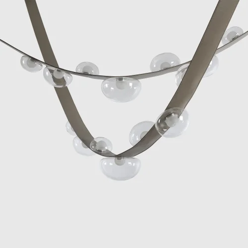 Светильник подвесной LED BOSQUE SP7 L3000 GREY/TRANSPARENT Crystal Lux прозрачный на 7 ламп, основание серое в стиле современный фото 2