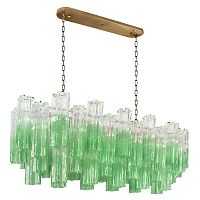 Люстра подвесная Мурано / Murano 10580/1000R Clear green LOFT IT зелёная на 11 ламп, основание бронзовое в стиле современный арт-деко 