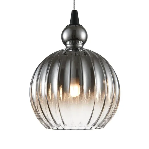 Светильник подвесной Chimera 2327-1P Favourite серый 1 лампа, основание хром в стиле современный выдувное фото 2