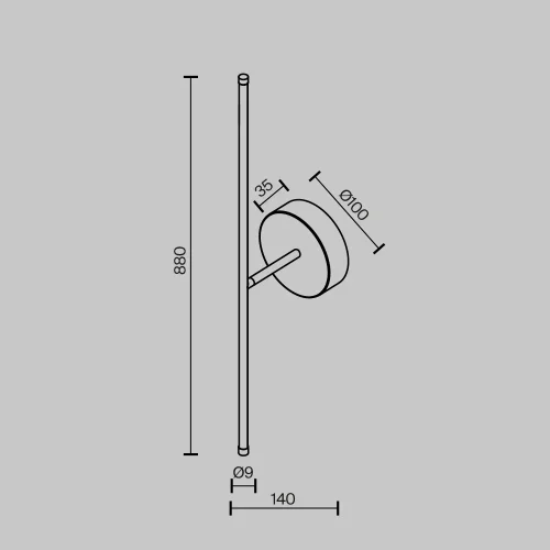 Бра LED Elegant C084WL-L12BS2.7K Maytoni латунь на 1 лампу, основание латунь в стиле современный хай-тек отражённый свет фото 9