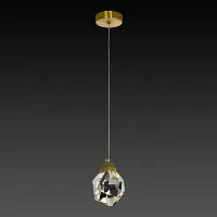 Светильник подвесной LED LSP-8479 Lussole прозрачный 1 лампа, основание матовое золото в стиле современный 