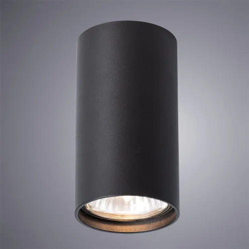 Светильник накладной Unix A1516PL-1BK Arte Lamp чёрный 1 лампа, основание чёрное в стиле современный круглый фото 2