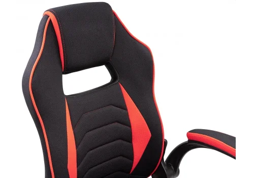 Кресло игровое Plast 1 red / black 11912 Woodville, красный/ткань, ножки/пластик/чёрный, размеры - *1270***670*600 фото 6