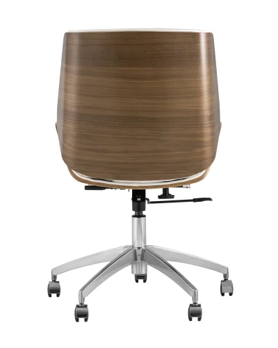 Кресло офисное TopChairs Crown, бежевое УТ000030889 Stool Group, белый/экокожа, ножки/металл/хром, размеры - ****600*620 фото 6