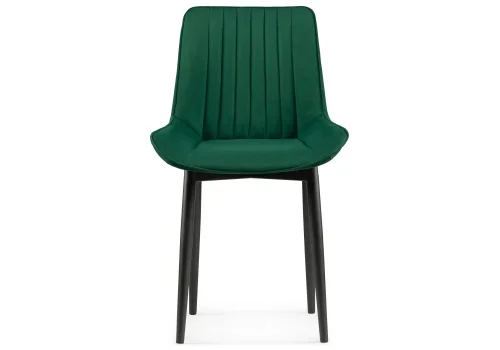 Стул на металлокаркасе Седа К зеленый / черный 502097 Woodville, зелёный/велюр, ножки/металл/чёрный, размеры - ****500*560 фото 2