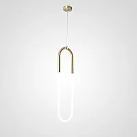 Светильник подвесной LED Rudi 85400-22 ImperiumLoft белый 1 лампа, основание золотое в стиле современный 