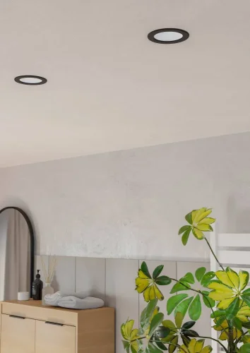 Светильник точечный LED Fueva 901413 Eglo белый на 1 лампу, основание чёрное в стиле современный круглый фото 3 Светильник точечный LED Fueva 901413 Eglo белый на 1 лампу, основание чёрное в стиле современный круглый фото 3