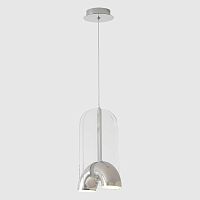 Светильник подвесной ЛЕД ELEMENT SP12W LED CHROME Crystal Lux белый на 1 лампу, основание хром в стиле лофт 