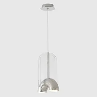 Светильник подвесной ЛЕД ELEMENT SP12W LED CHROME Crystal Lux белый на 1 лампу, основание хром в стиле лофт 