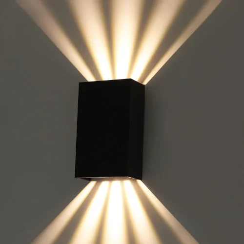 Настенный светильник LED Algol A5640AL-2BK Arte Lamp уличный IP65 чёрный 2 лампы, плафон чёрный в стиле хай-тек современный LED фото 5