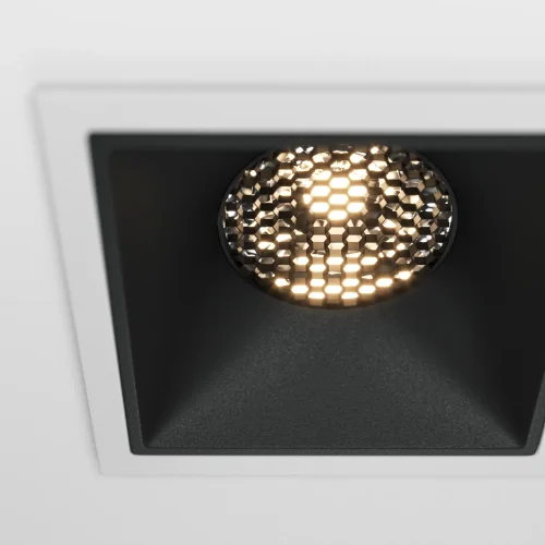 Светильник точечный Alfa LED DL043-02-15W3K-SQ-WB Maytoni белый чёрный на 1 лампу, основание белое в стиле хай-тек современный фото 10