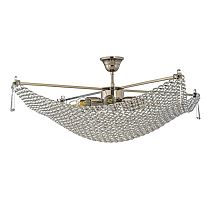 Люстра хрустальная потолочная Roma E 1.3.80.501 N Arti Lampadari прозрачная без плафона на 8 ламп, основание никель в стиле классический 