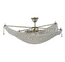 Люстра хрустальная потолочная Roma E 1.3.80.501 N Arti Lampadari прозрачная без плафона на 8 ламп, основание никель в стиле классический 