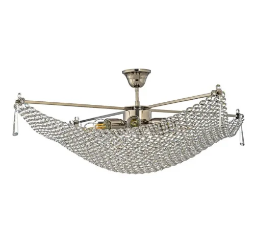 Люстра хрустальная потолочная Roma E 1.3.80.501 N Arti Lampadari прозрачная без плафона на 8 ламп, основание никель в стиле классический 