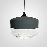 Светильник подвесной NORD D D25 Gray/Transparent 190504-26 ImperiumLoft прозрачный 1 лампа, основание серое в стиле современный 