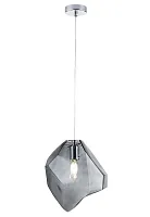 Светильник подвесной NUESTRO SP1 CHROME/SMOKE Crystal Lux серый чёрный 1 лампа, основание хром в стиле современный выдувное