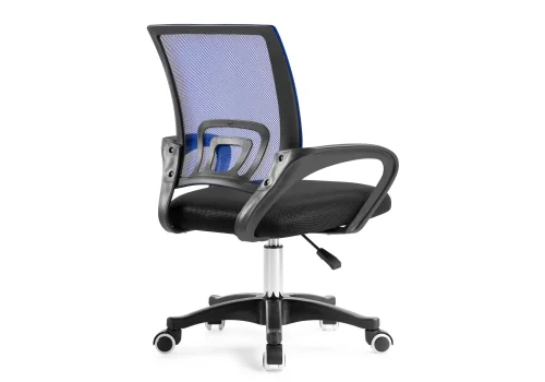 Компьютерное кресло Turin black / dark blue 15435 Woodville, чёрный синий/ткань, ножки/пластик/чёрный, размеры - *900***600* фото 5