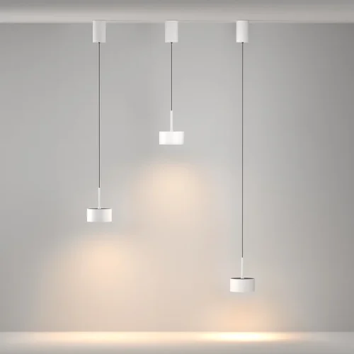 Светильник подвесной LED Glare P102PL-12W3K-W Maytoni белый на 1 лампу, основание белое в стиле хай-тек современный фото 2