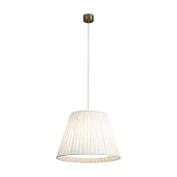 Светильник подвесной Pareo FR5590PL-01BS Freya белый на 1 лампу, основание латунь в стиле современный прованс 