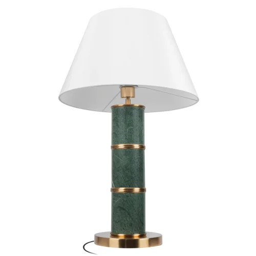 Настольная лампа Malachite 10447T LOFT IT белая на 1 лампу, основание зелёное мрамор металл в стиле современный кантри фото 3